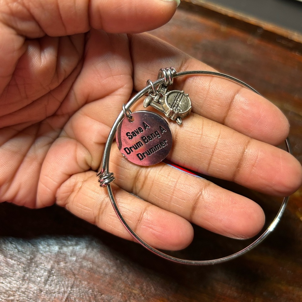 Silver Drum Charm Bracelet